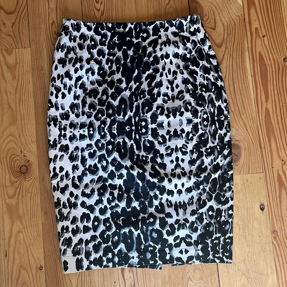 Animal print pencil skirt
